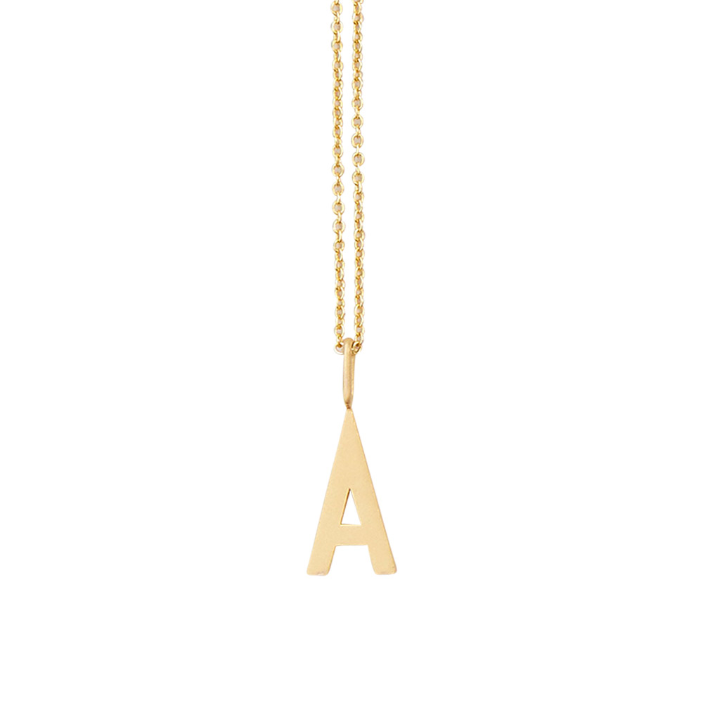 Design Letters Berlock Bokstav A-Z Guld Matt 16mm